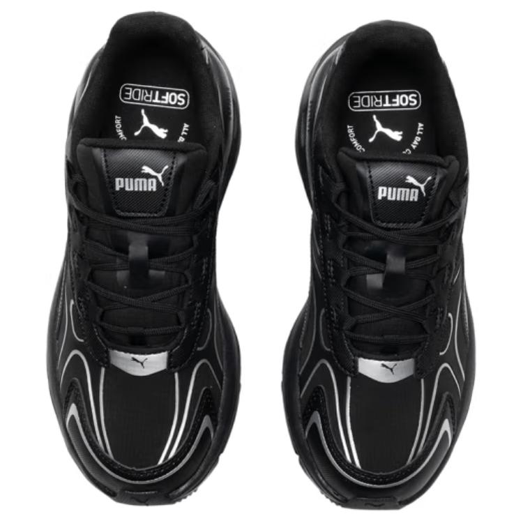 Puma Hypnotic Series LS Abrupt Fashion Comfortable Low-Top Lifestyle Casual Shoes Unisex Sneaker Black Silver 397668-07