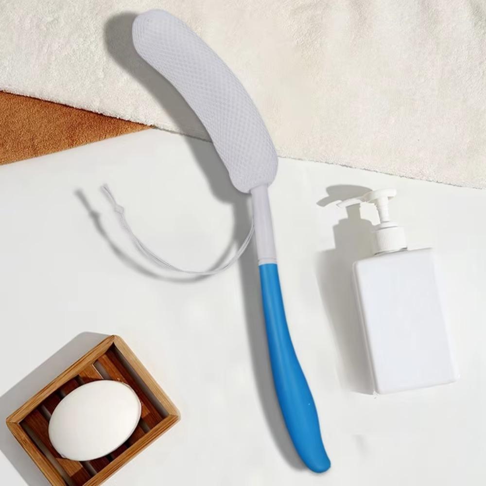 Curved Design Back Shower Brush Long Handle Bath Brush Durable Long Curved Shower Brush  Bath