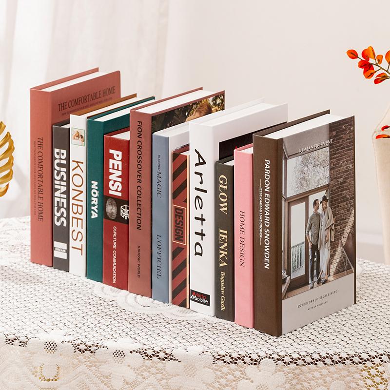 Luxury Fake Book Ornaments: Decorative Books, Simulation Props, English Book Models for High-End Photography
