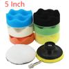 3/5inch CarPolishing Disc 8/9Pcs/Set Self-Adhesive Buffing Waxing Sponge Wool Wheel Polishing Pad For Car Polisher Drill Adapter
