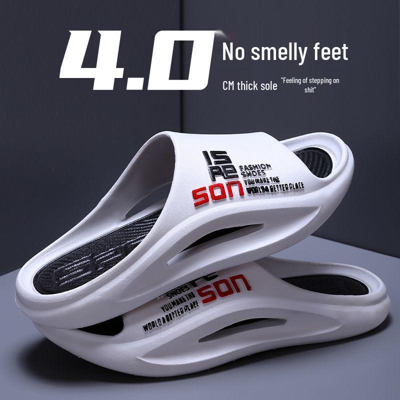 Unisex Summer Non-Slip Waterproof Slippers—Thick-Soled, Lightweight, Soft for Outdoor & Home