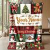Manta de Franela con Nombre Personalizado Impreso Calidez Confort Manta para Cama Decoración del Hogar Regalo Festivo