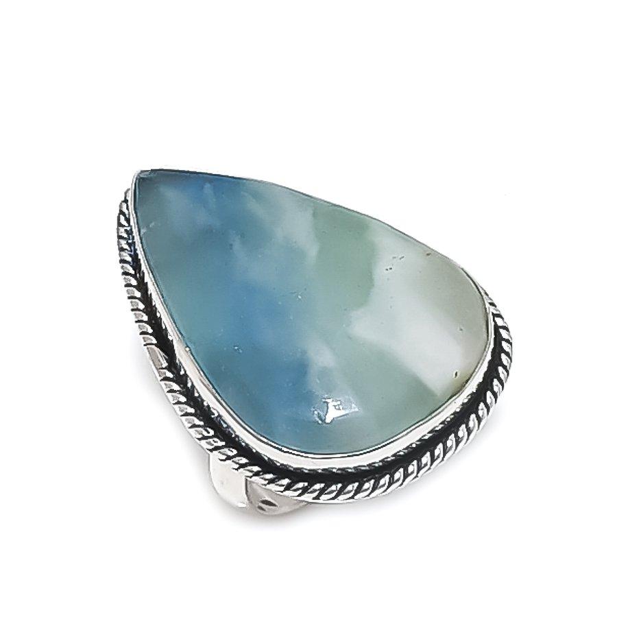 

Флюорит Драгоценный Камень Ювелирное Изделие из Стерлингового Серебра 925 Пробы Кольцо Размер 7