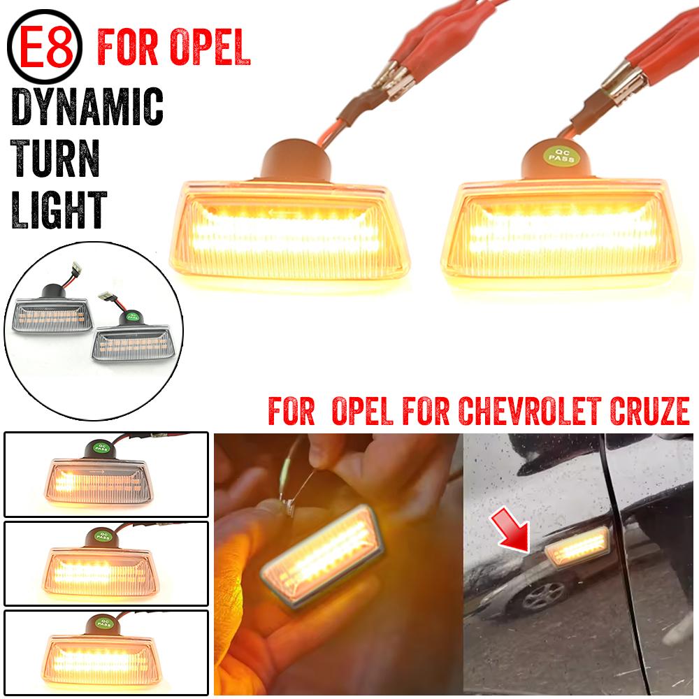 2pcs Dynamic Side Indicator LED Repeater Turn Signal Marker Light Lamp For Opel Adam Astra H GTC VXR Corsa D For Holden Barina