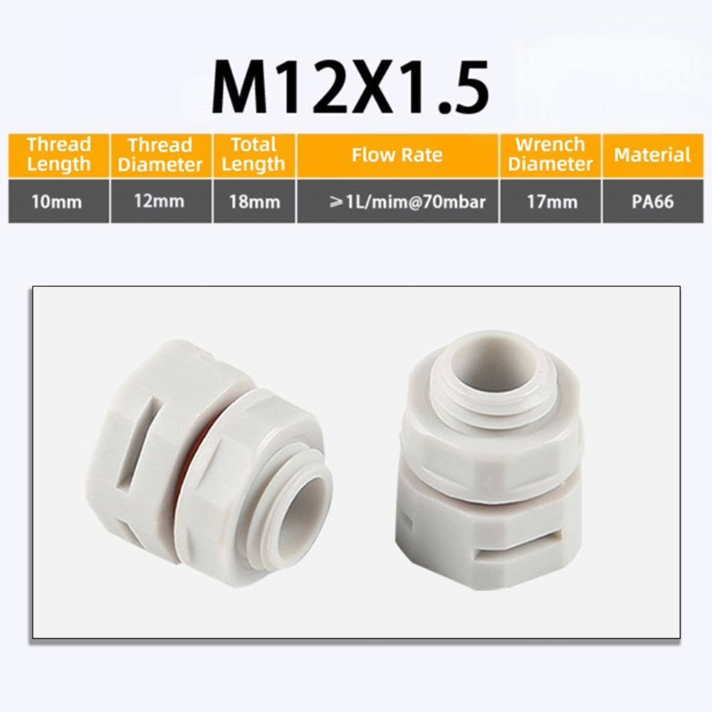 New IP68 Waterproof Vent Plug M12x1.5 Nylon Air Vent Breather Valve