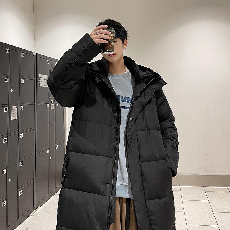 Long Down Jacket for Male and Female Couples, Same Style, Korean Long Over-the-knee Down Jacket, Thickened and Warm White Duck Down Jacket for Men