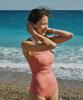 Kolallikeu Urban Square Button Monokini Coral