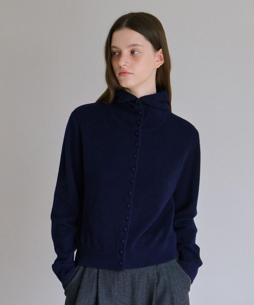 AHWE Belted Striped Double-Pleat Wide Slacks_Charcoal