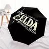 Zelda Breath Legend of Zelda Automatic Folding Umbrella with Sturdy Iron Frame, Portable Compact Travel Umbrella All-Season Use Parties 0807035