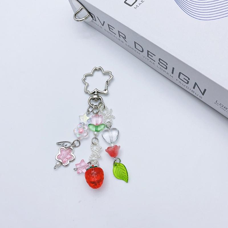 Colorful Phone Chain Handmade Phone Jewelry Trendy Bag Pendant Bag Charm Phone Lanyard Perfect Gift for Woman Girls