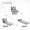 Floor Chair Folding Mattress Sleeping Mat, 2-in-1 Design, Removable Cushion, 60 x 80 x 56 cm, Gray