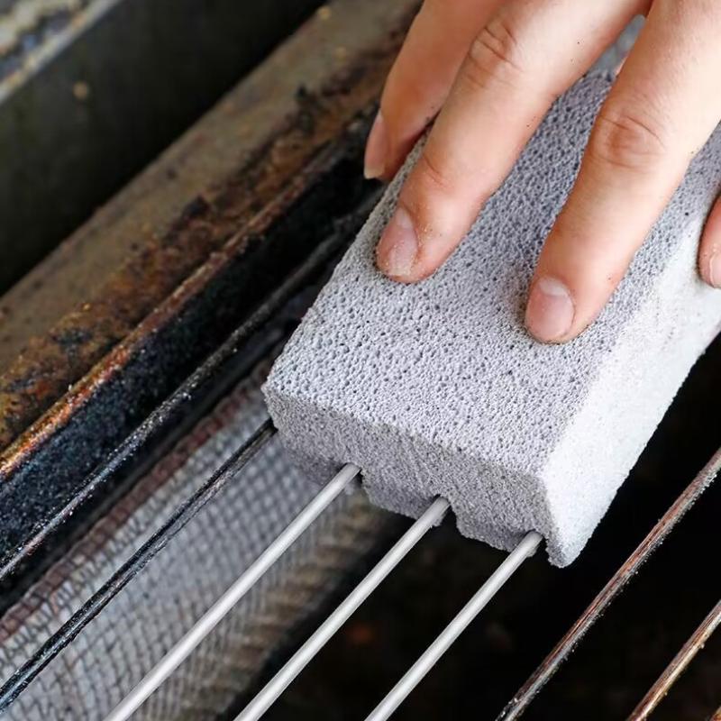 Barbecue Grill Cleaning Tool, High Temperature Resistant Cleaning Brick Made Of Pumice Material, Quickly Removes Oil Stains From The Baking Tray