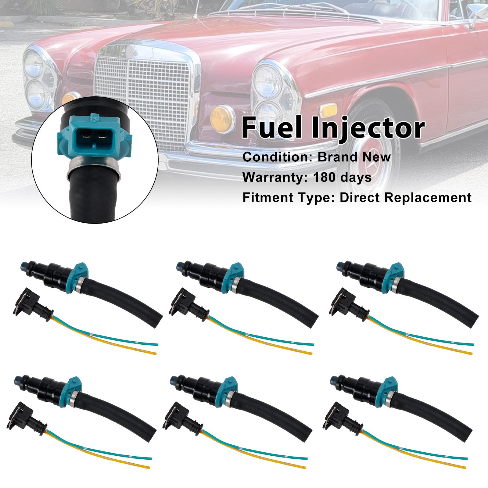 6PCS Fuel Injector 0280150036 Fit for Mercedes-Benz 280SEL 450SE 280SEL 4.5L V8