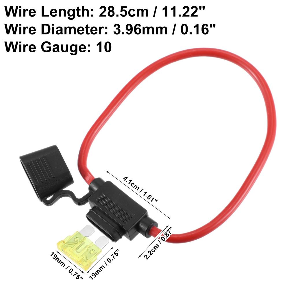 uxcell Inline Fuse Holder Convoy ATC Blade Style with 8pcs