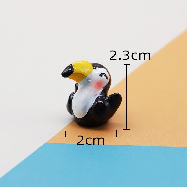 Cute Simulation Mini Animal Parrot Bird Puppy Cartoon Doll Model Micro Landscape Miniature Ornament Doll