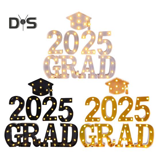 Leuchtbuchstaben für den Absolventen 2025, LED-Buchstabenschilder „Congrats“ für die Abschlussfeier im Kindergarten, der Vorschule, der High School und der Hochschule