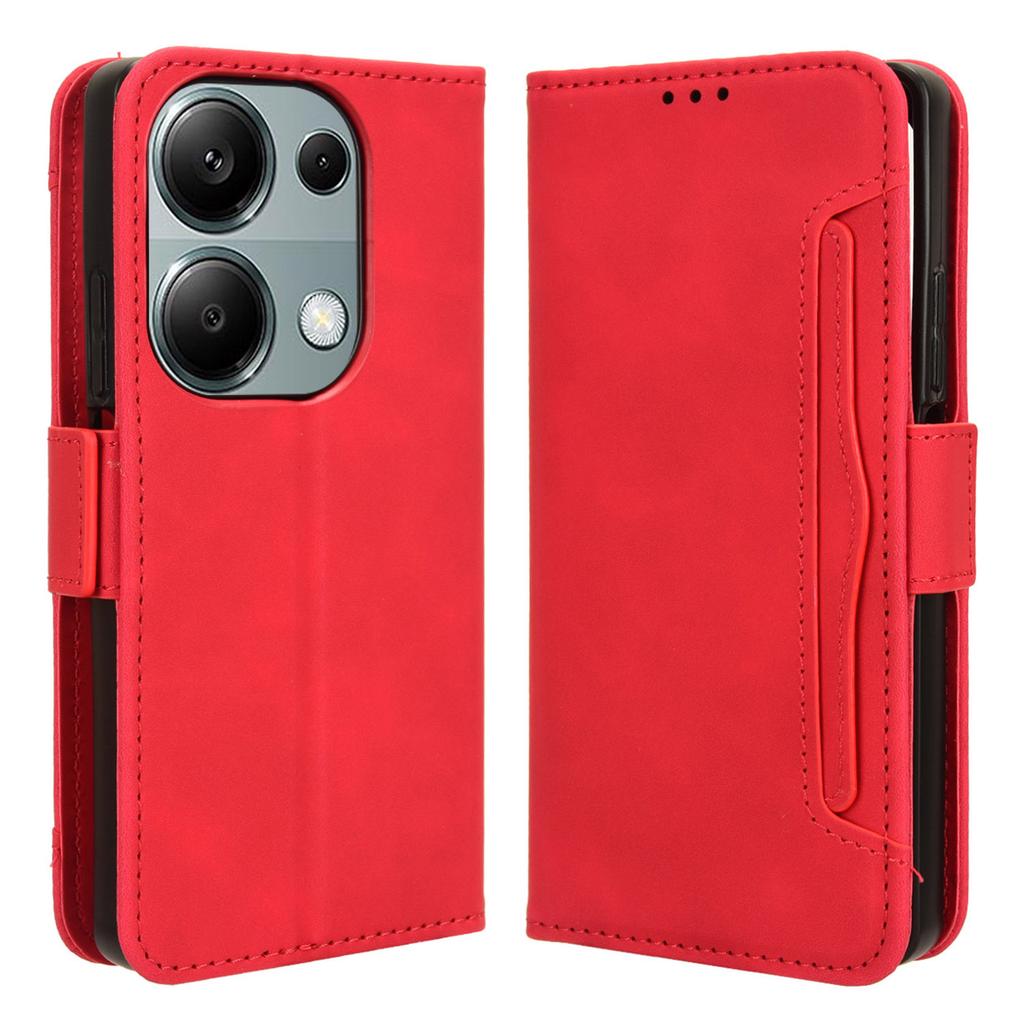 For Xiaomi Redmi Note 13 Pro 4G/Poco M6 Pro 4G/Note 14S 4G Case Multiple Card Slots Leather Phone Cover