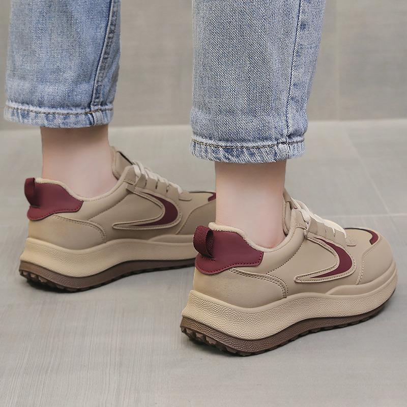 Thick-soled Velvet Sports Shoes Women's New Autumn and Winter Velvet Cotton Shoes Students Lightweight Shock Absorption