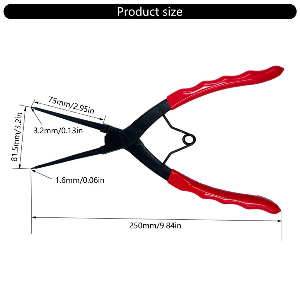 Professional Long Nose Circlip Snap Rings Pliers Extension Tool Clamps for Hard To Reach Places Ergonomic Comfort Handle