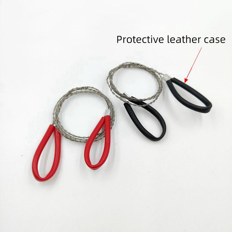 EDC Comfortable Grip Outdoor Survival Tools Portable Stainless Four-strand Reinforced Steel Wire Saw Tree Artifact Outdoor Survival Tools