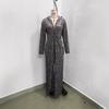 New Leopard Print Faux Fur Wide Leg Jumpsuit with Hat