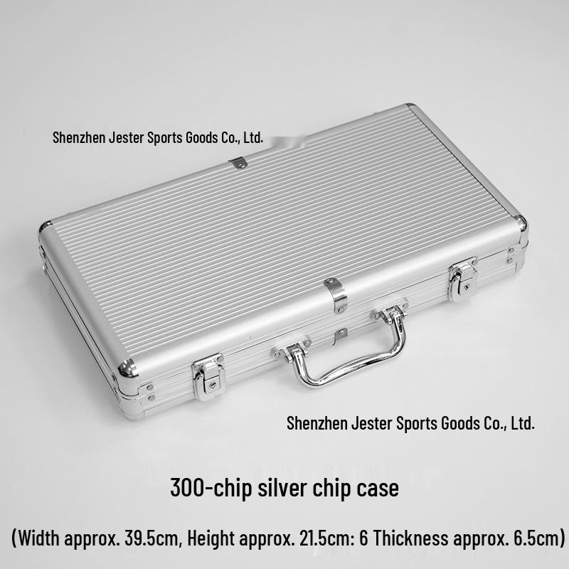 Black and Silver Aluminum Texas Hold'em Chip Storage Case