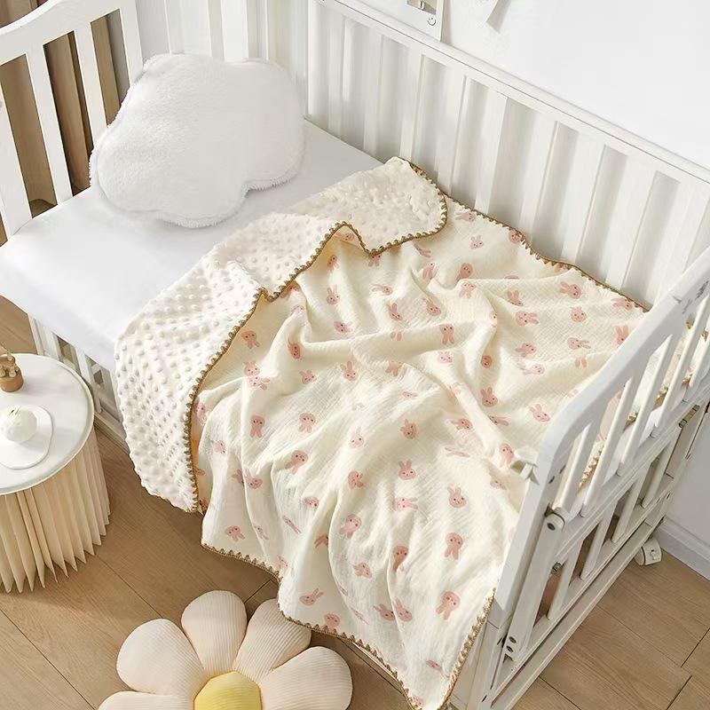 Bean Blanket: Pure Cotton Soft Gauze Baby Towel & Swaddle Quilt for Newborns and Children - Spring/Summer.