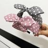 Polka Dots Bow Headband for Women Hair Accessories Sweet Lovely Rabbit Ear Knotted Hairband Not Slip Adults Hair Band Headwear