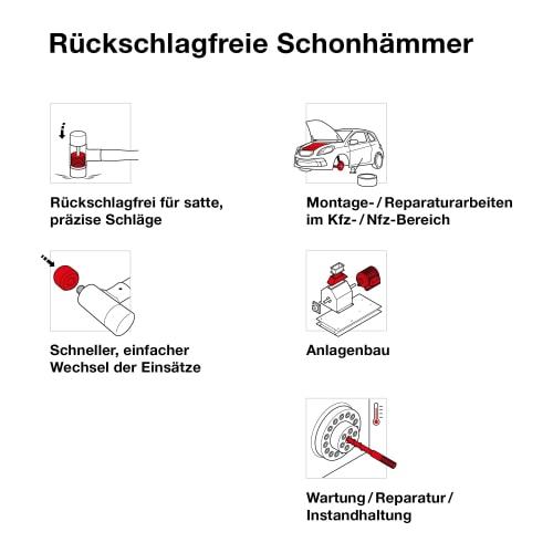 PB Swiss Tools 305-2 Recoilless Combination Hammer (Fiberglass Handle) 27mm Head