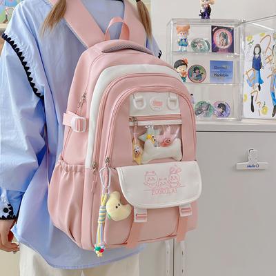 School Bag College Small Wind Fresh Large Capacity Junior High School Students School Bag Versatile Sweet Backpack Cute Mori Backpack Pain Bag