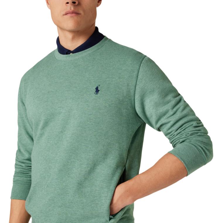 Polo Ralph Lauren Ss26 Small Pony Logo Embroidered Crew Neck Long Sleeve Fleece Sweatshirt Men sweatshirt 710875152-004