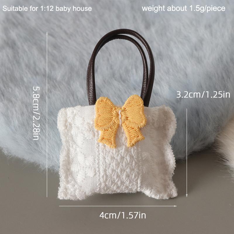 

1 шт. Аксесуари для DIY-сцени Товари для рукоділля та шиття 1:12 Міні-Ляльковий Будиночок Сумка-Клатч Модель Реалістичний Бантик Сумка Через Плече Прикраса