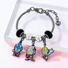 Ultraman Character Beaded Bracelet With Zinc Alloy Chain For Unisex Gift