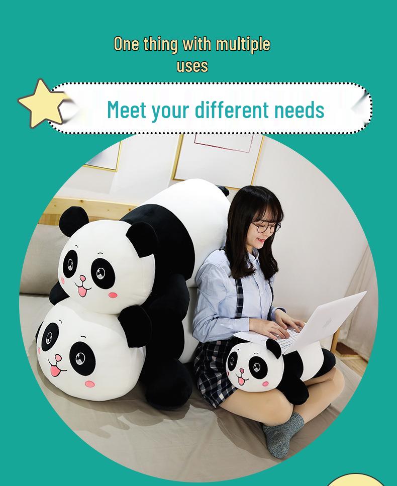 Cute Giant Panda Hugging Plush Doll - Super Soft Sleeping Pillow for Girls
