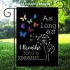 1pc Memorial Garden Flag You'll Be Remembered - Double-Sided Burlap, 30.48x45.72 Cm, Grave Decor