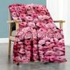 Rose Personalized Name Blanket Cozy Customizable Blanket Soft Warm Cozy Versatile for Office Chair Seaside Picnics Livingroom Four Seasons Multipurpos