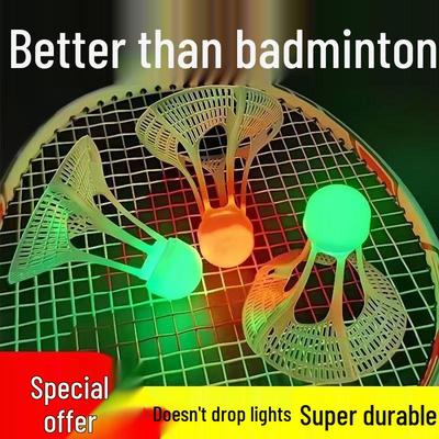 Leuchtender Outdoor Winddichter Nylon Badminton Trainingsball - Langlebig, Hohe Elastizität, Unzerbrechlich mit Lichtern