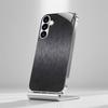 Grijs zwart verticaal getextureerd glazen telefoonhoesje geschikt voor Samsung Galaxy S26 S25 S24 S22 S21 S20 FE/Ultra/Plus valbestendig