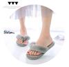 Women's 2022 Autumn/Winter Toe-Clip Fluffy Slippers: Korean Style Indoor/Outdoor Flip-Flops, Plus Size Available.