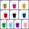 50pcs Disposable Plastic Cups Assorted Color Drinking Cups Wine Cup for Wedding Birthday Events Party Decor Home Bar Supplies