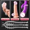 1PCS Transparent Penis Covers Extender Men's Crystal Wolf Tooth Condoms Finger Cock Ring Adult  Sex Toys For Male Longer Lasting