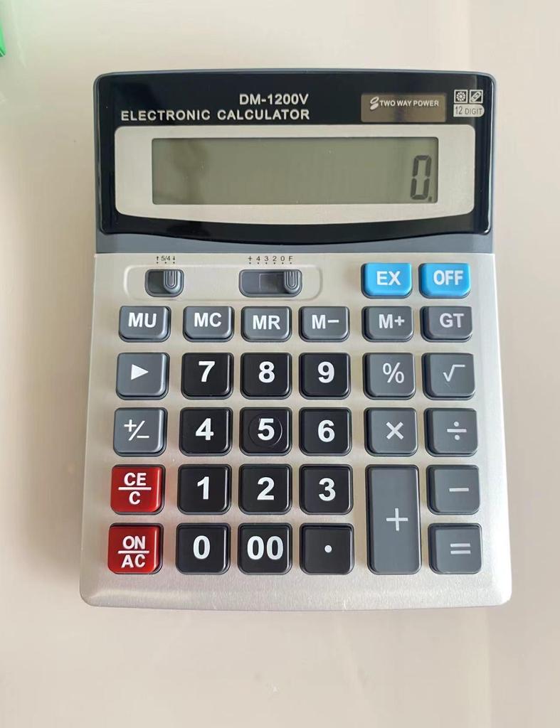 Solar-Powered 12-Digit Desktop Financial Calculator