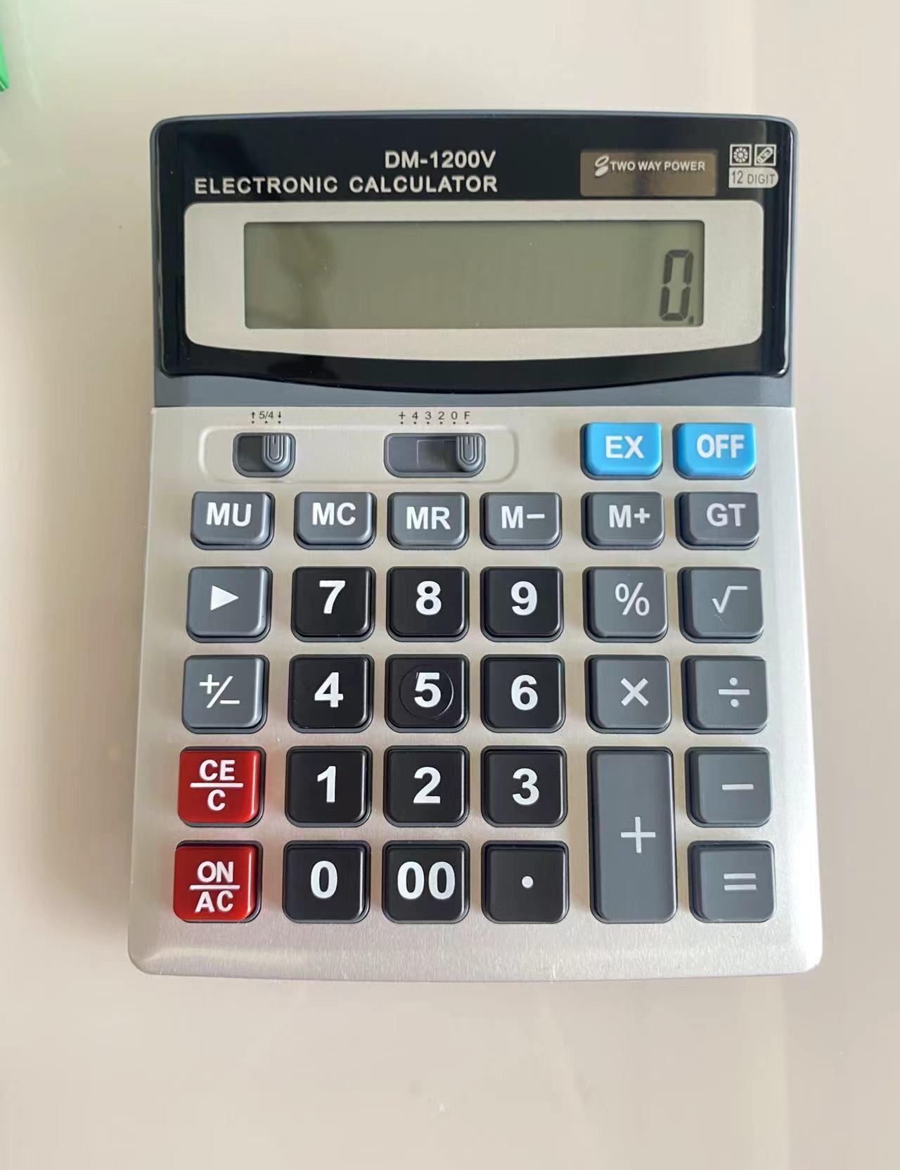 

Настольный финансовый калькулятор с 12 разрядами на солнечной батарее 10/small box, 80/large box