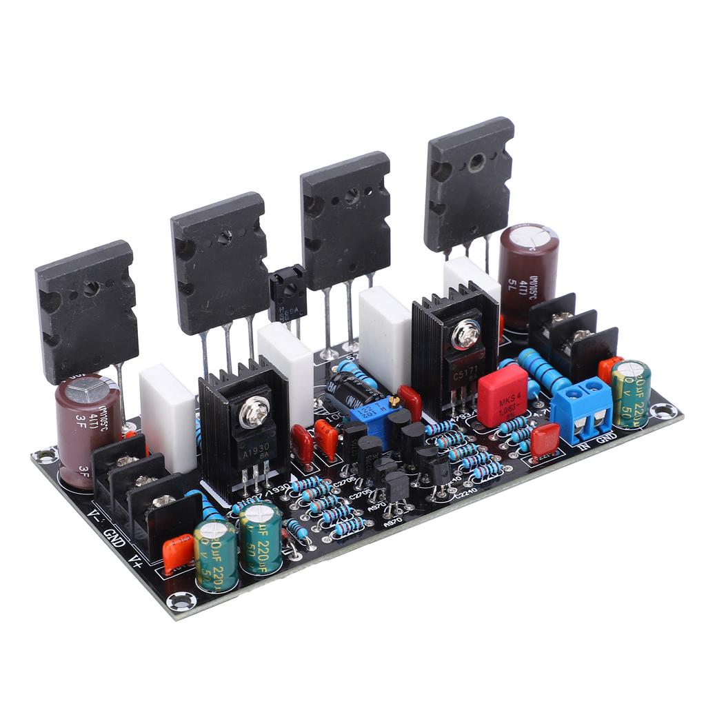 Power Amplifier Board Single Channel for  Audio Components 200W 1943+5200 DC±20-90V