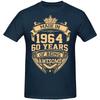 UnisexBirthday Anniversary Funny T-shirts Made In 1964 60th 60 Years Old Vintage Cotton T Shirt Gift Short Sleeve Tee Tops