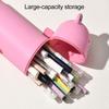 Silicone Pencil Case Bear Shaped Portable Pencil Pouch Cute Stationery Organizer for Pen Rulers Makeup Brushes Students School Supplies