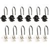 12pcs Stainless Steel Halloween Shower Curtain Hooks Creative 68mm S-type Home Decorations Hook Kitchen Doorbehind Hooks