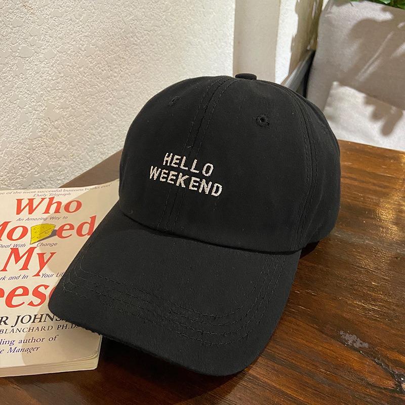 Baseball Hat Women's Spring and Autumn Summer Thin Trendy Brand Niche Fashion Sunshade Letter Embroidery Cap