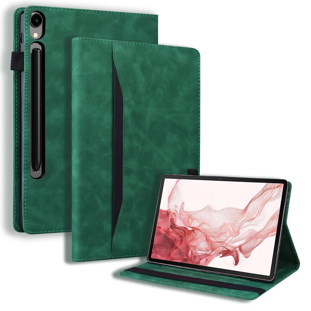 For Samsung Galaxy Tab S10 FE+ Case PU Leather Protective Folio Tablet Cover with Card Holder