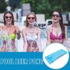 Pool Pong Table Game Floating Pingpong Raft Toy Beer Inflatable Pool Game Table Floating Raft Lounge For Women Men Outdoor